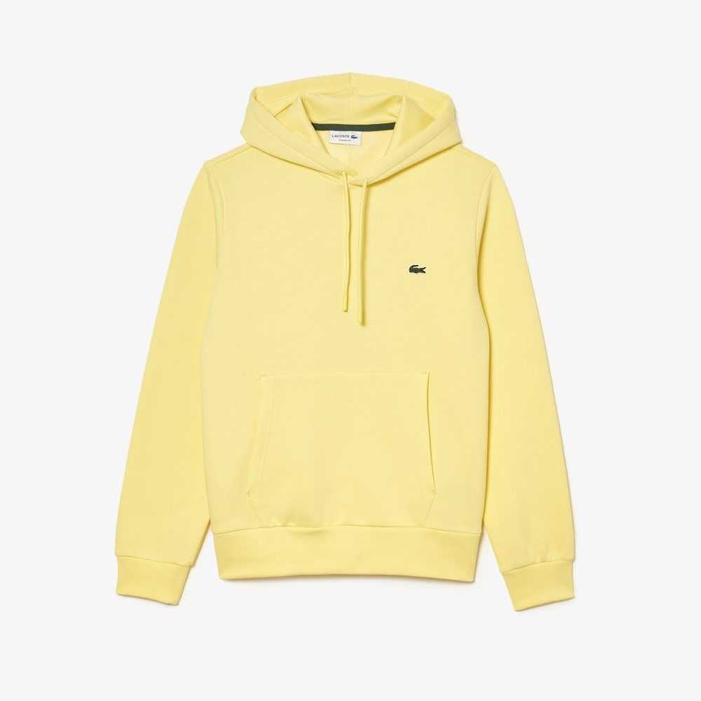 Yellow Lacoste Organic Cotton Hooded Sweatshirt | FJHUCR-127