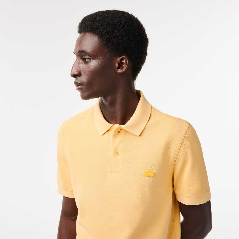 Yellow Lacoste Organic Cotton Polo | SYECIQ-932