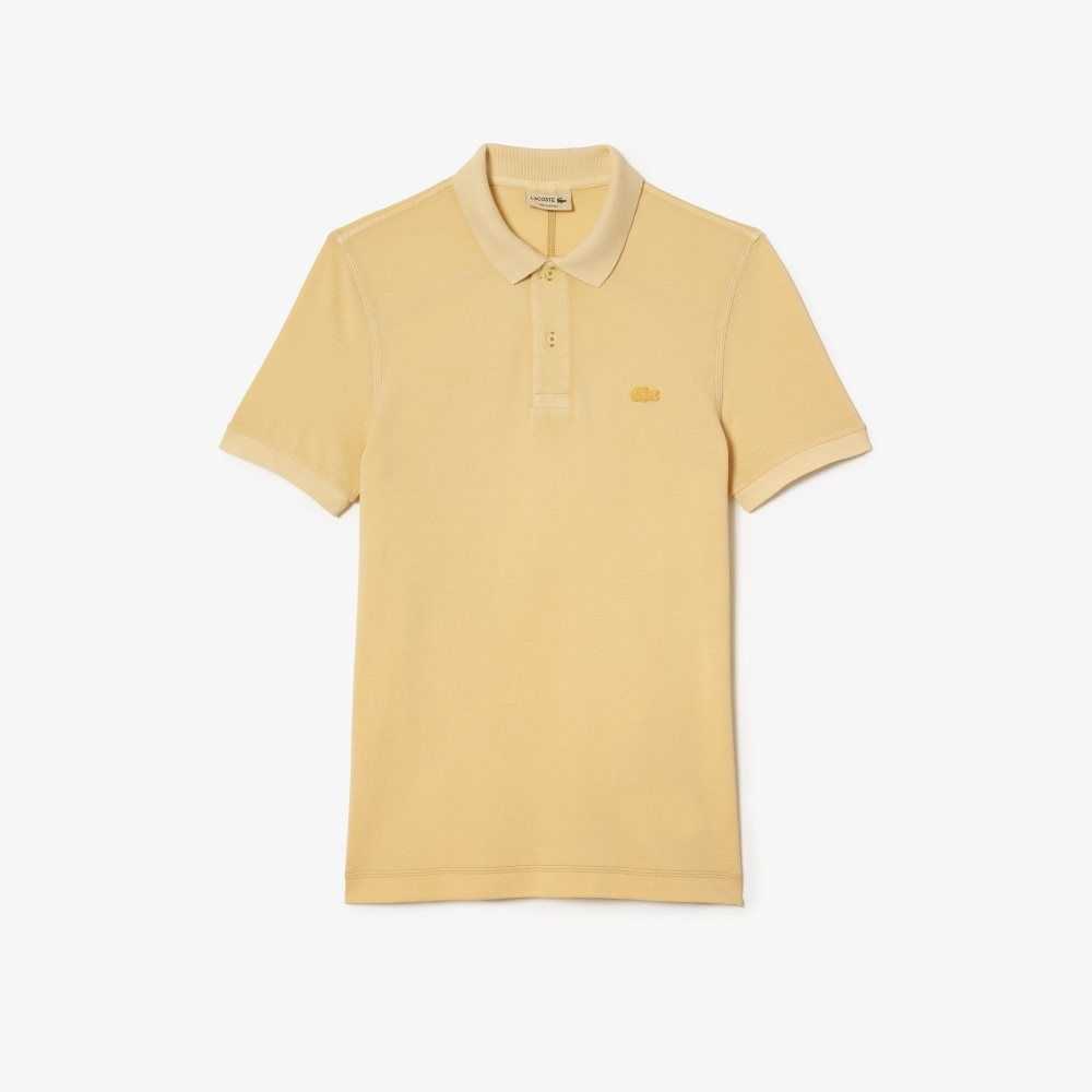 Yellow Lacoste Organic Cotton Polo | SYECIQ-932