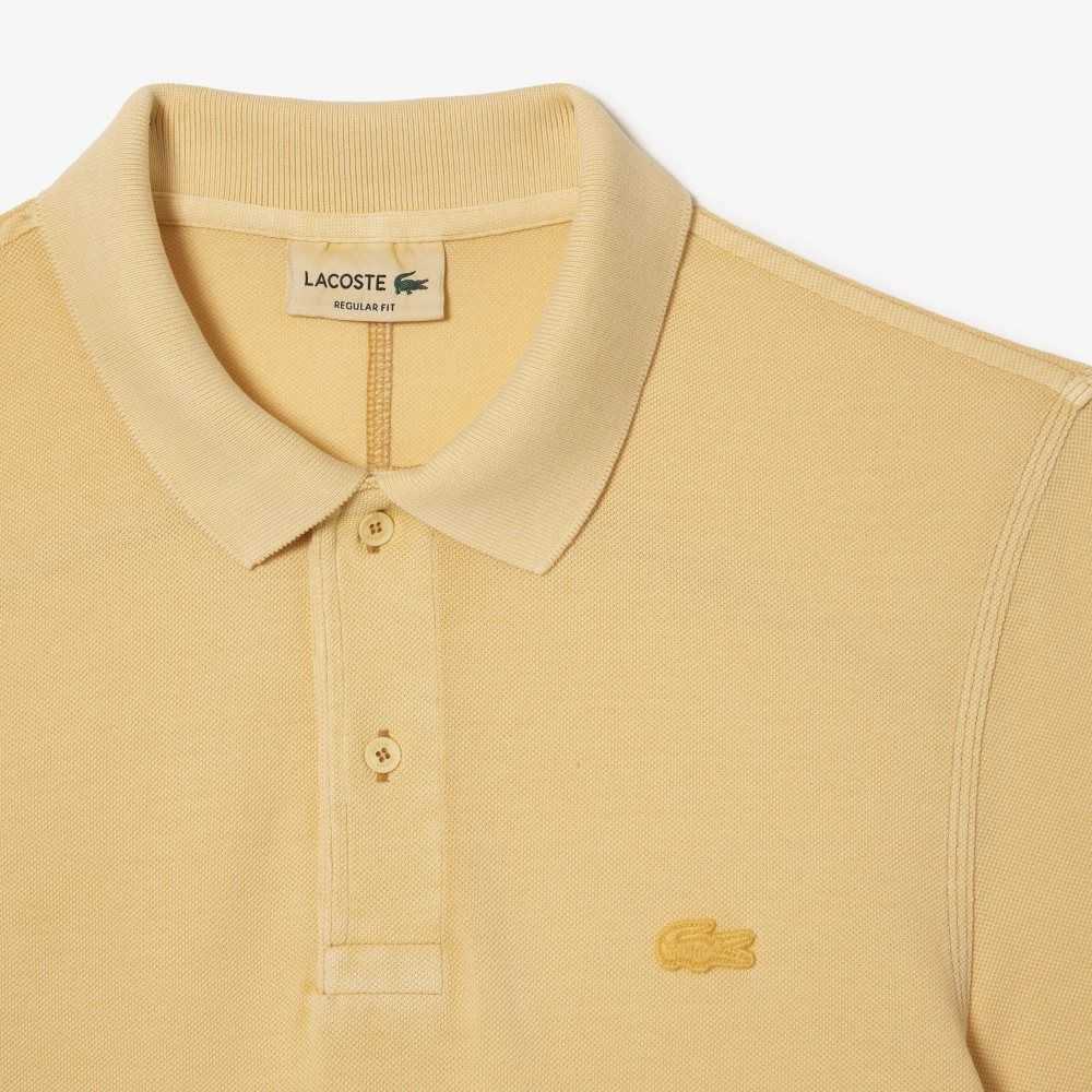 Yellow Lacoste Organic Cotton Polo | SYECIQ-932