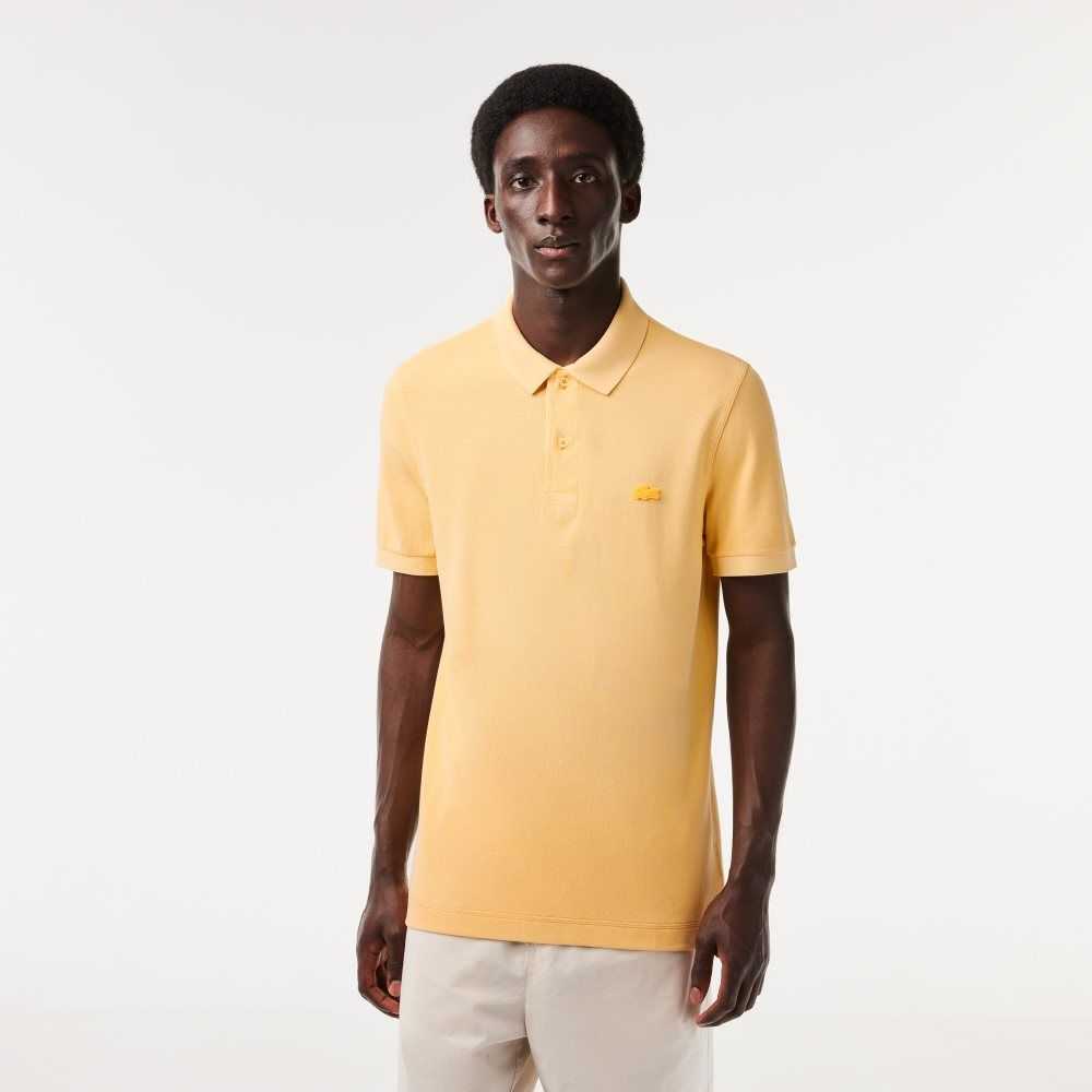 Yellow Lacoste Organic Cotton Polo | SYECIQ-932