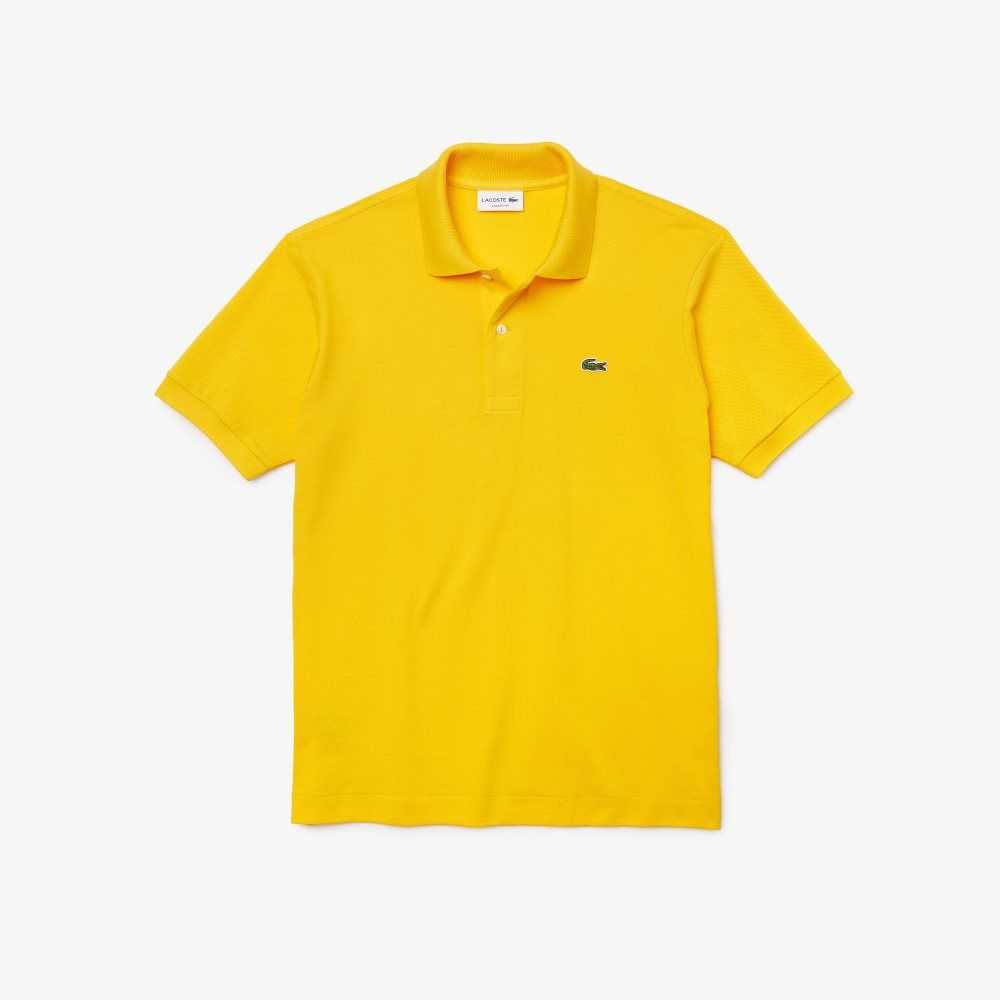 Yellow Lacoste Original L.12.12 petit pique cotton Polo | ULXRZY-837