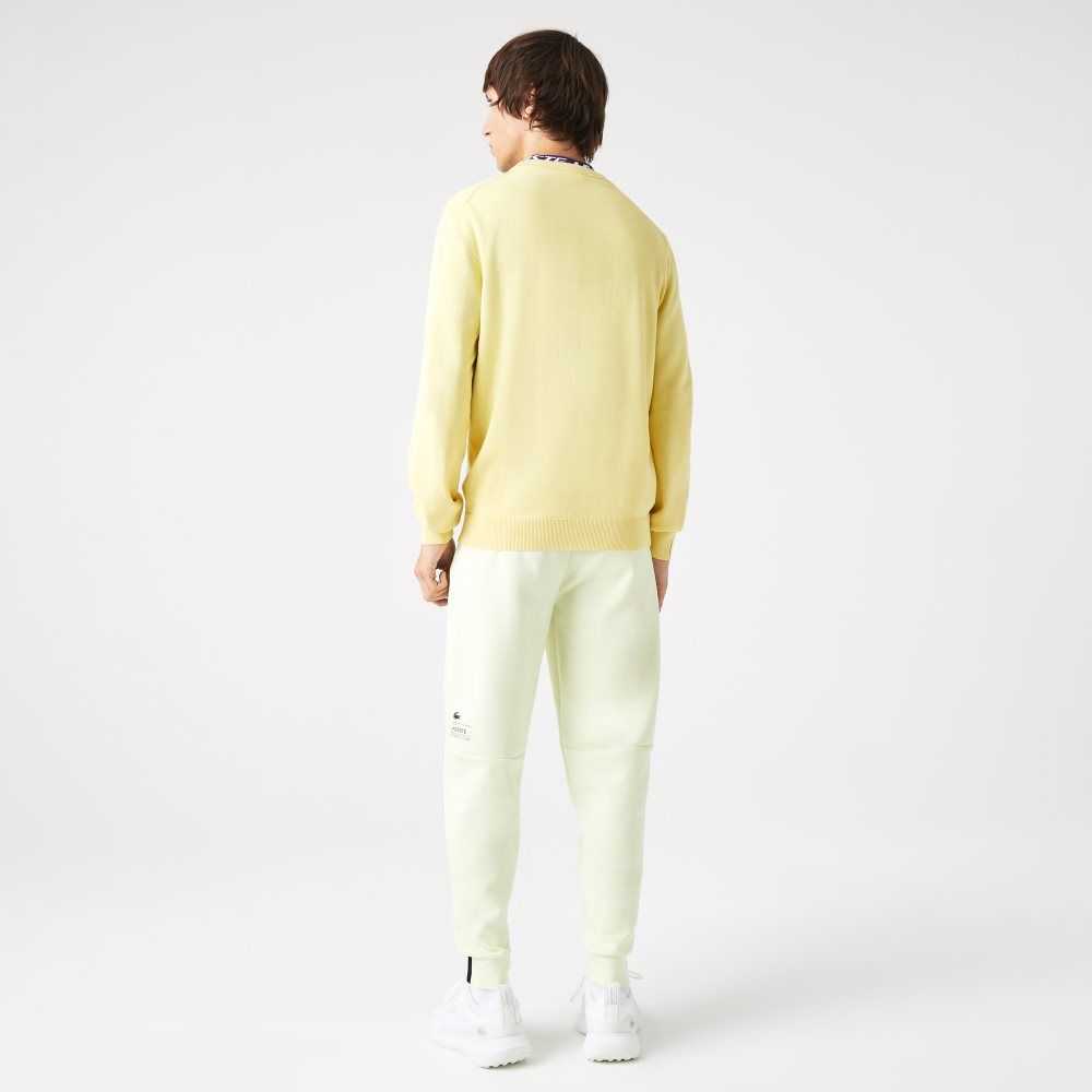 Yellow Lacoste Slim Fit Branded Trackpants | FNIHLB-402