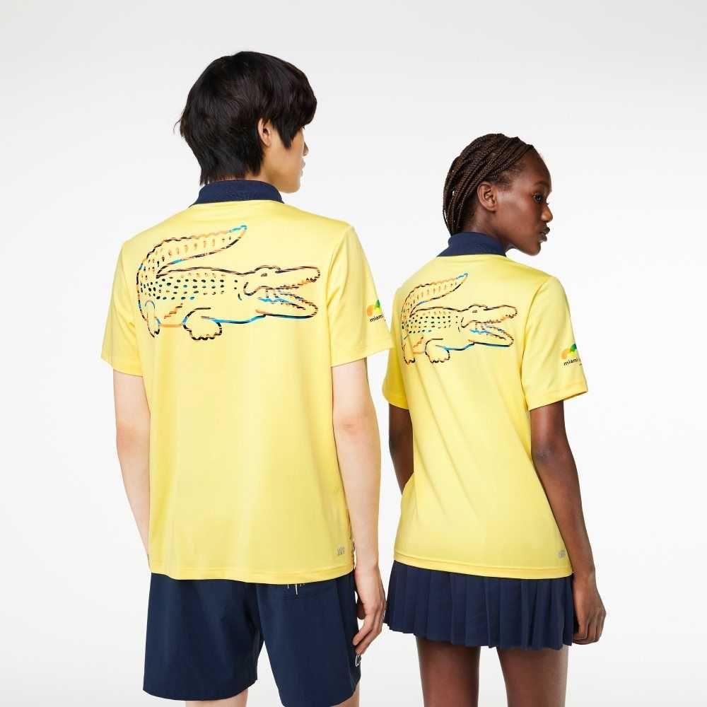 Yellow Lacoste Sport Miami Open Edition Polo | BDPQUF-351