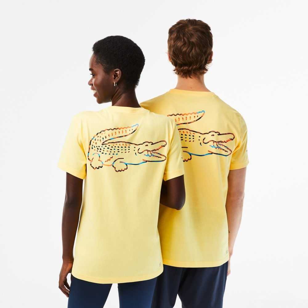 Yellow Lacoste Sport Miami Open Edition T-shirt | JZMWNQ-895