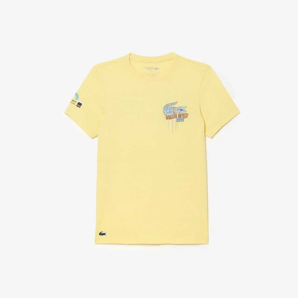 Yellow Lacoste Sport Miami Open Edition T-shirt | JZMWNQ-895