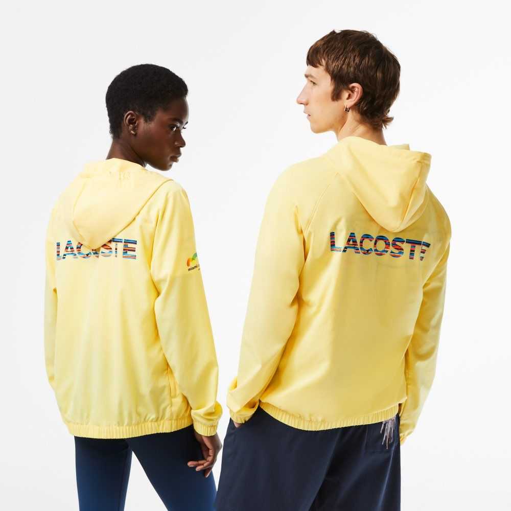 Yellow Lacoste Sport Miami Open Edition Jacket | XTSAYJ-509