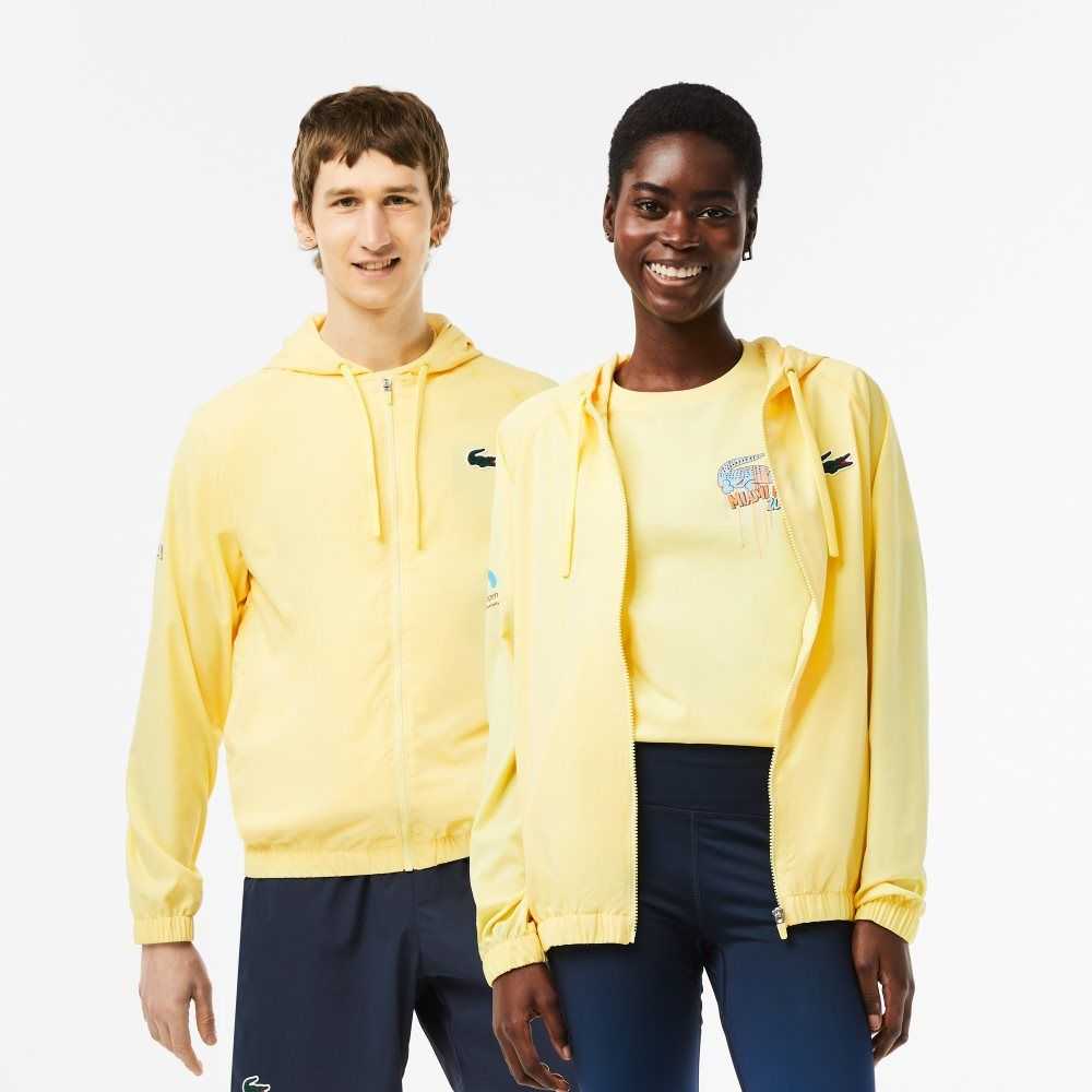 Yellow Lacoste Sport Miami Open Edition Jacket | XTSAYJ-509