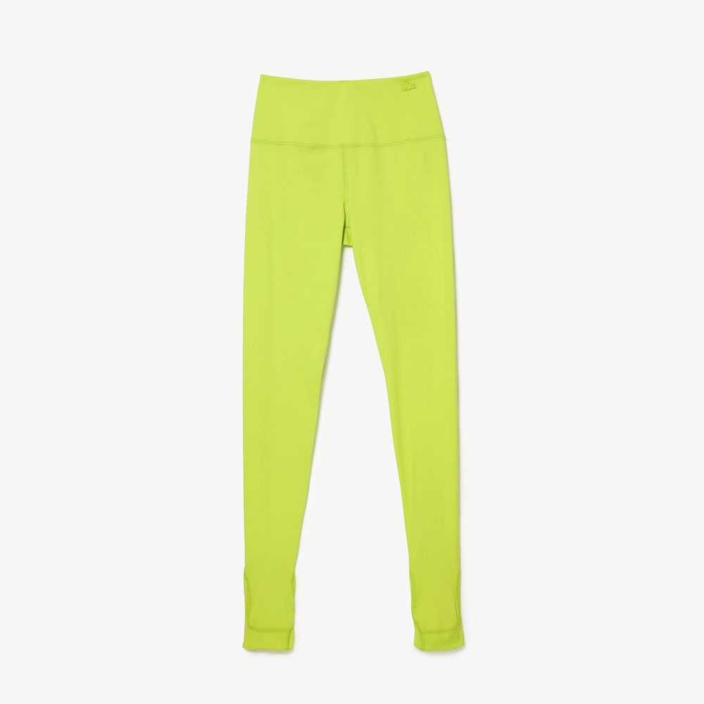 Yellow Lacoste Stirrup Leggings | OILJYU-087