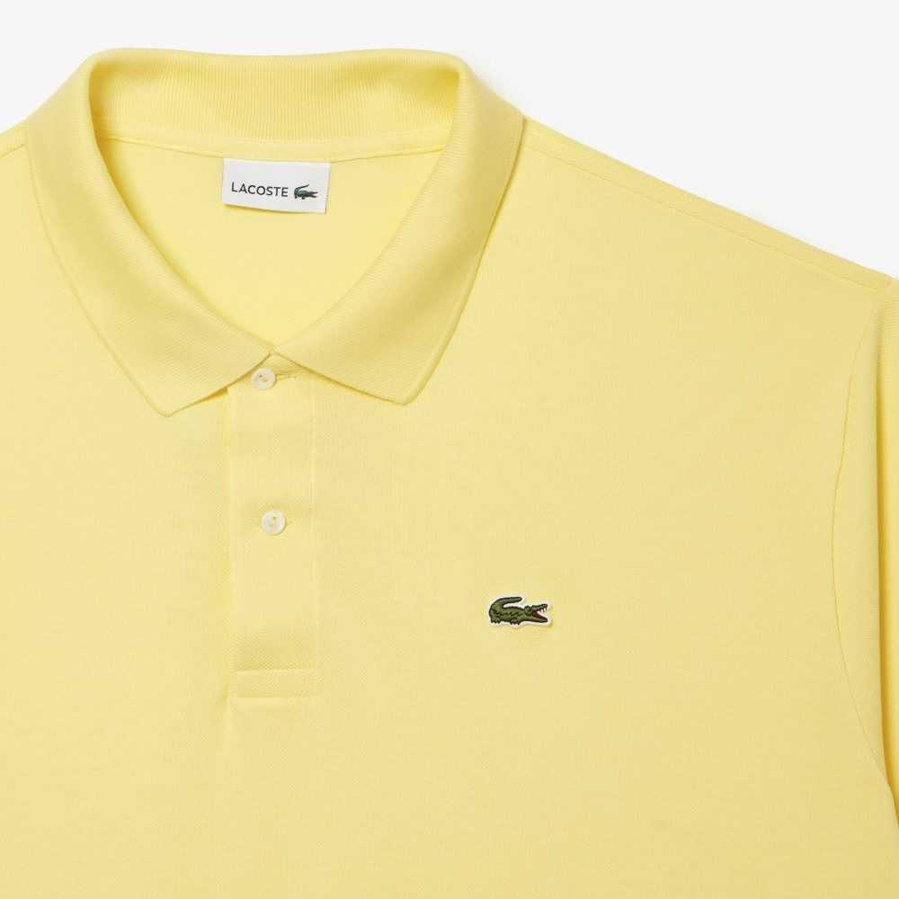 Yellow Lacoste Tall Fit Cotton Petit Pique Polo | LJWFVG-586