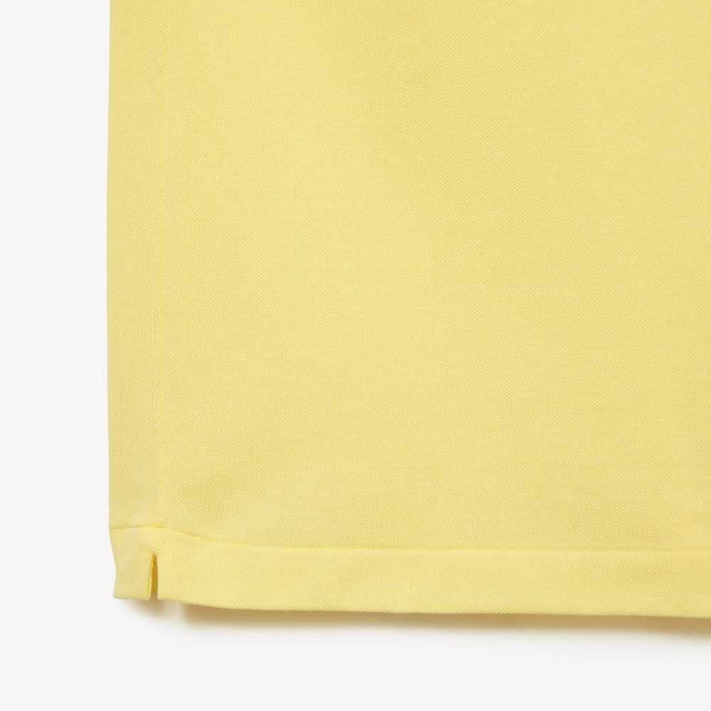 Yellow Lacoste Tall Fit Cotton Petit Pique Polo | LJWFVG-586