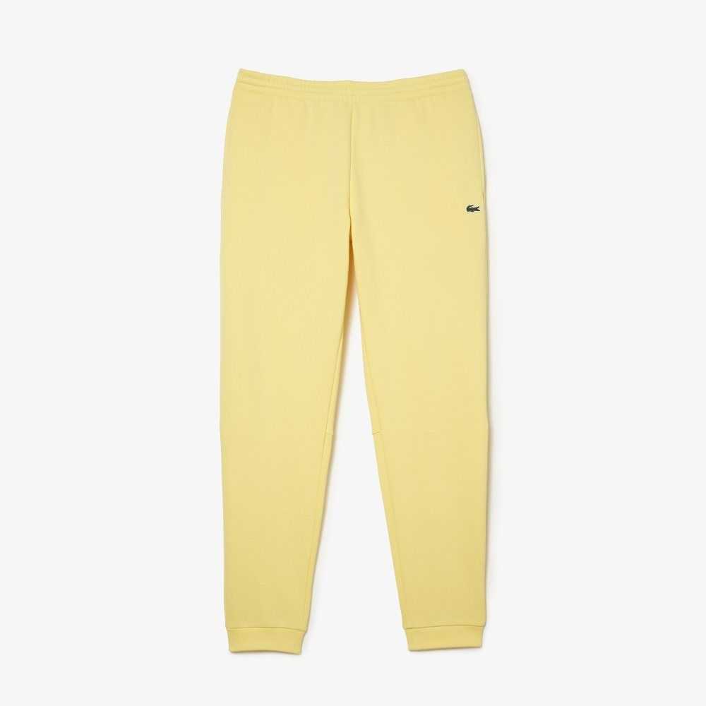 Yellow Lacoste Tapered Fit Fleece Trackpants | RPXCQB-675