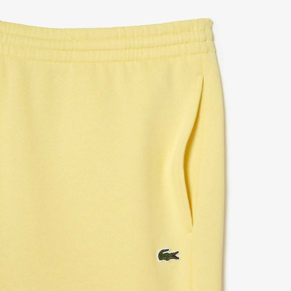 Yellow Lacoste Tapered Fit Fleece Trackpants | RPXCQB-675