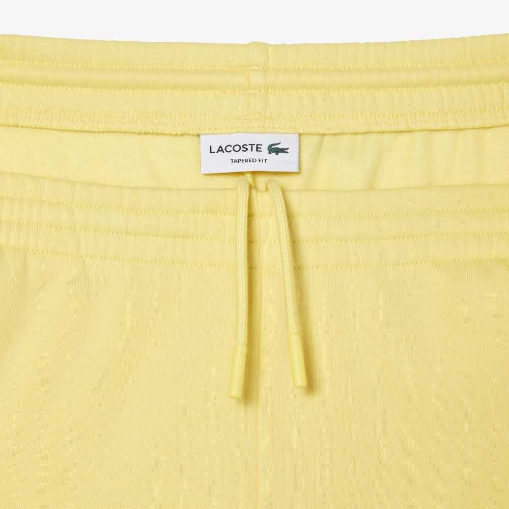 Yellow Lacoste Tapered Fit Fleece Trackpants | RPXCQB-675