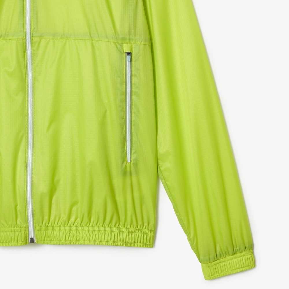 Yellow Lacoste Tennis x Novak Djokovic Zip Jacket | WDNEPF-562